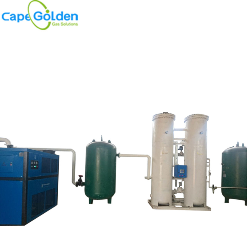 Czystość 90 ~ 99% Przemysłowy generator tlenu System PSA 20Nm3/H 51KW