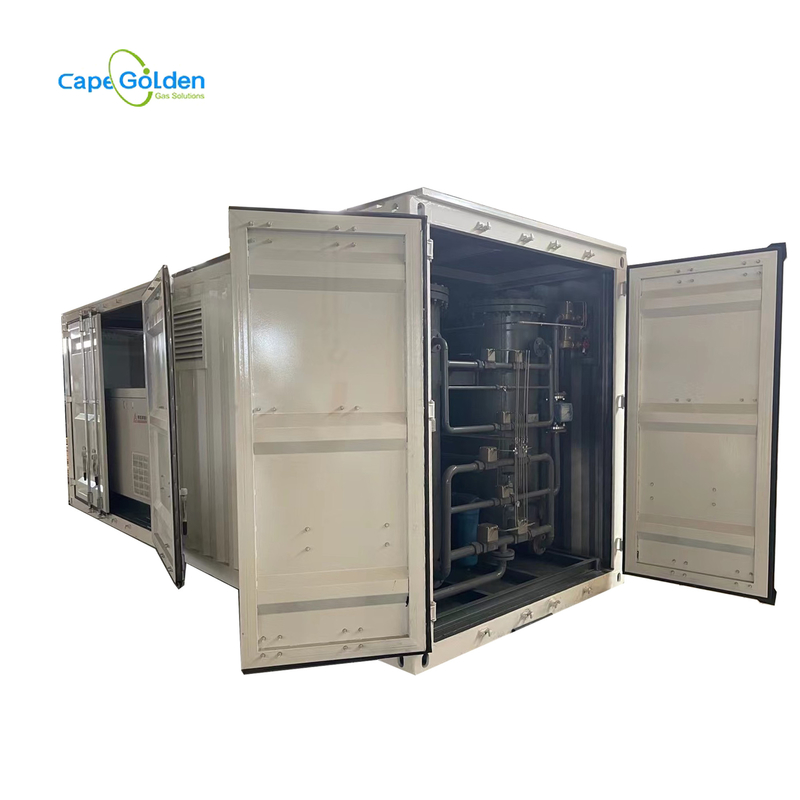 Szpitalna kontenerowa mobilna instalacja tlenowa PSA Generator medyczny Zakład produkcji tlenu 80cbm / godz
